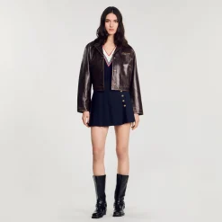 Sandro Paris Saias E Shorts-Saia Curta Plissada