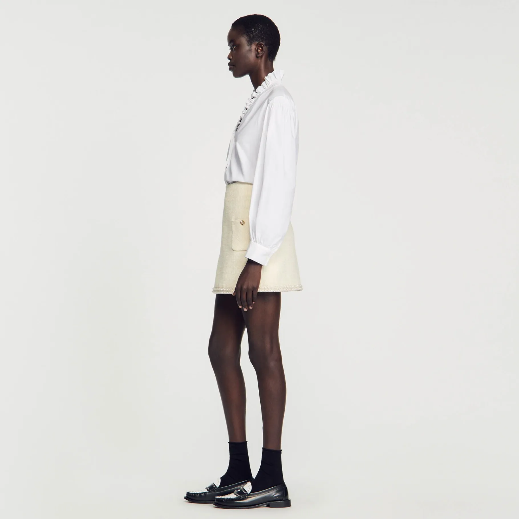 Sandro Paris Conjuntos-Saia De Sarja Pedra