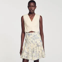 Sandro Paris Conjuntos-Saia Florida Com Babados