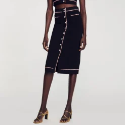 Sandro Paris Conjuntos-Saia Midi Com Strass