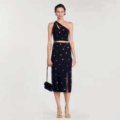 Sandro Paris Conjuntos-Saia Midi De Malha