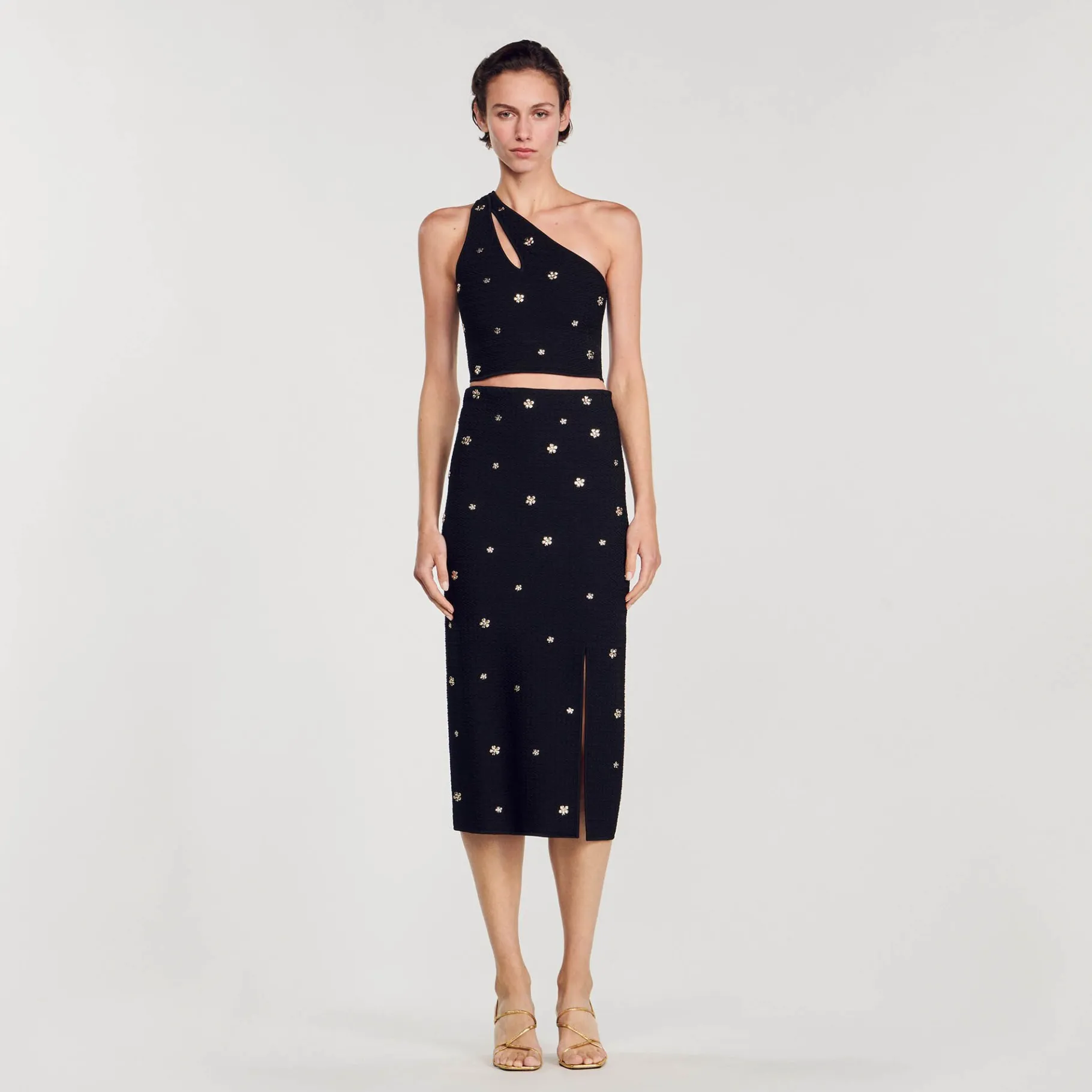 Sandro Paris Conjuntos-Saia Midi De Malha