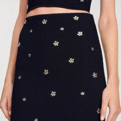 Sandro Paris Conjuntos-Saia Midi De Malha