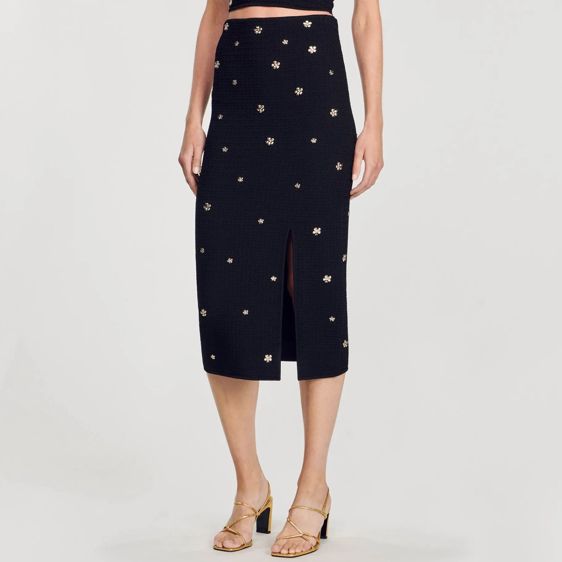 Sandro Paris Conjuntos-Saia Midi De Malha