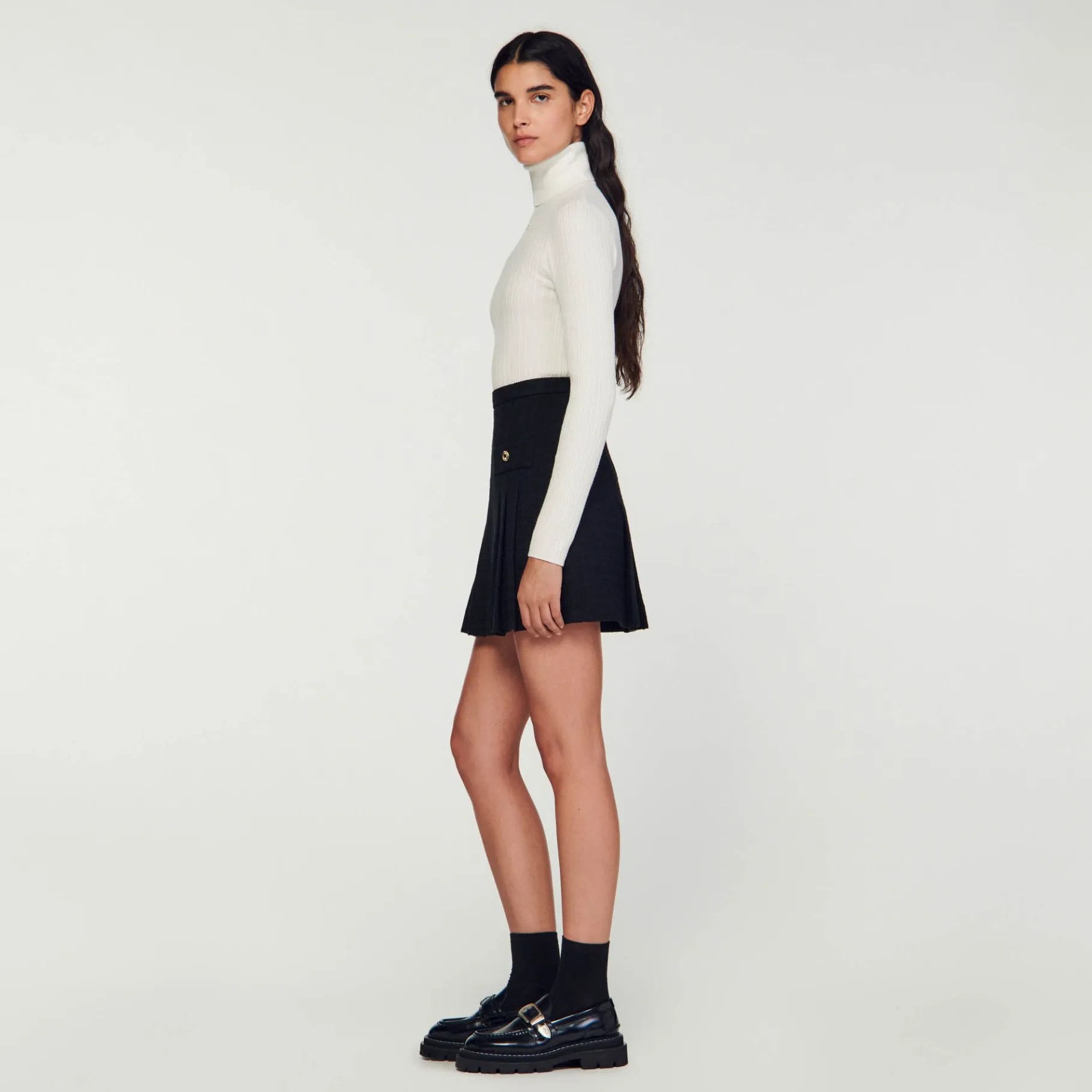 Sandro Paris Conjuntos-Saia Plissada De Tweed