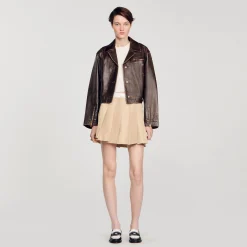 Sandro Paris Saias E Shorts-Saia Plissada