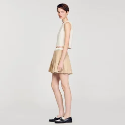 Sandro Paris Saias E Shorts-Saia Plissada