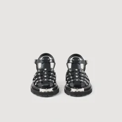 Sandro Paris Sandálias-Sandalia De Couro Com Tachas Olys