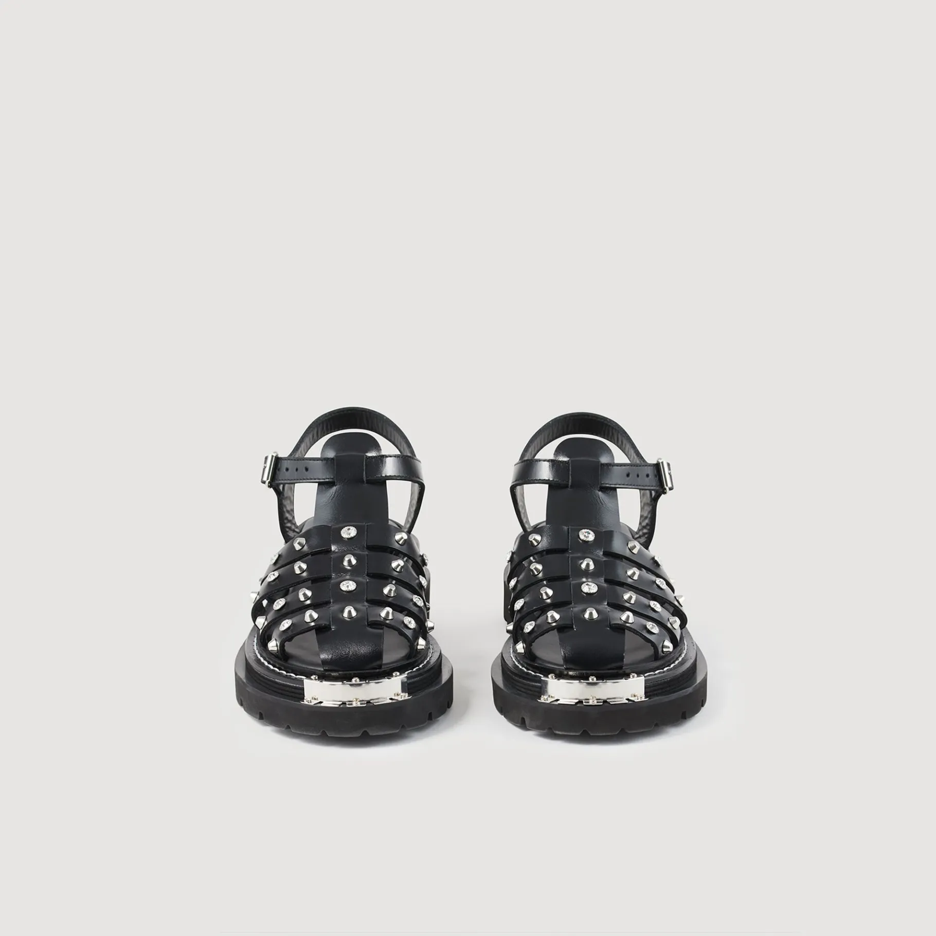 Sandro Paris Sandálias-Sandalia De Couro Com Tachas Olys