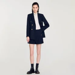 Sandro Paris Saias E Shorts-Shorts Com Bainha