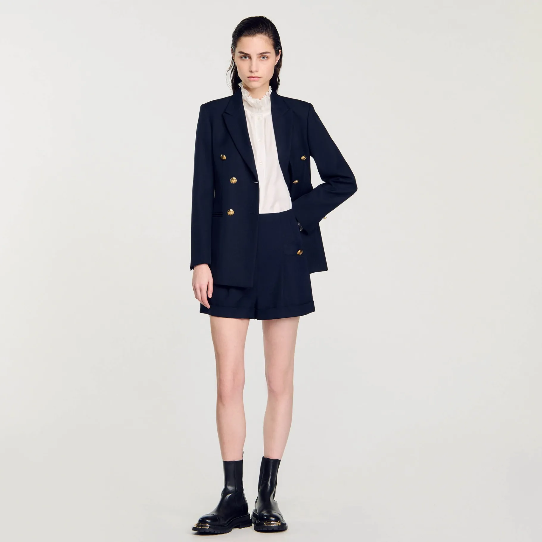 Sandro Paris Saias E Shorts-Shorts Com Bainha