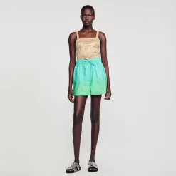 Sandro Paris Saias E Shorts-Shorts Com Strass