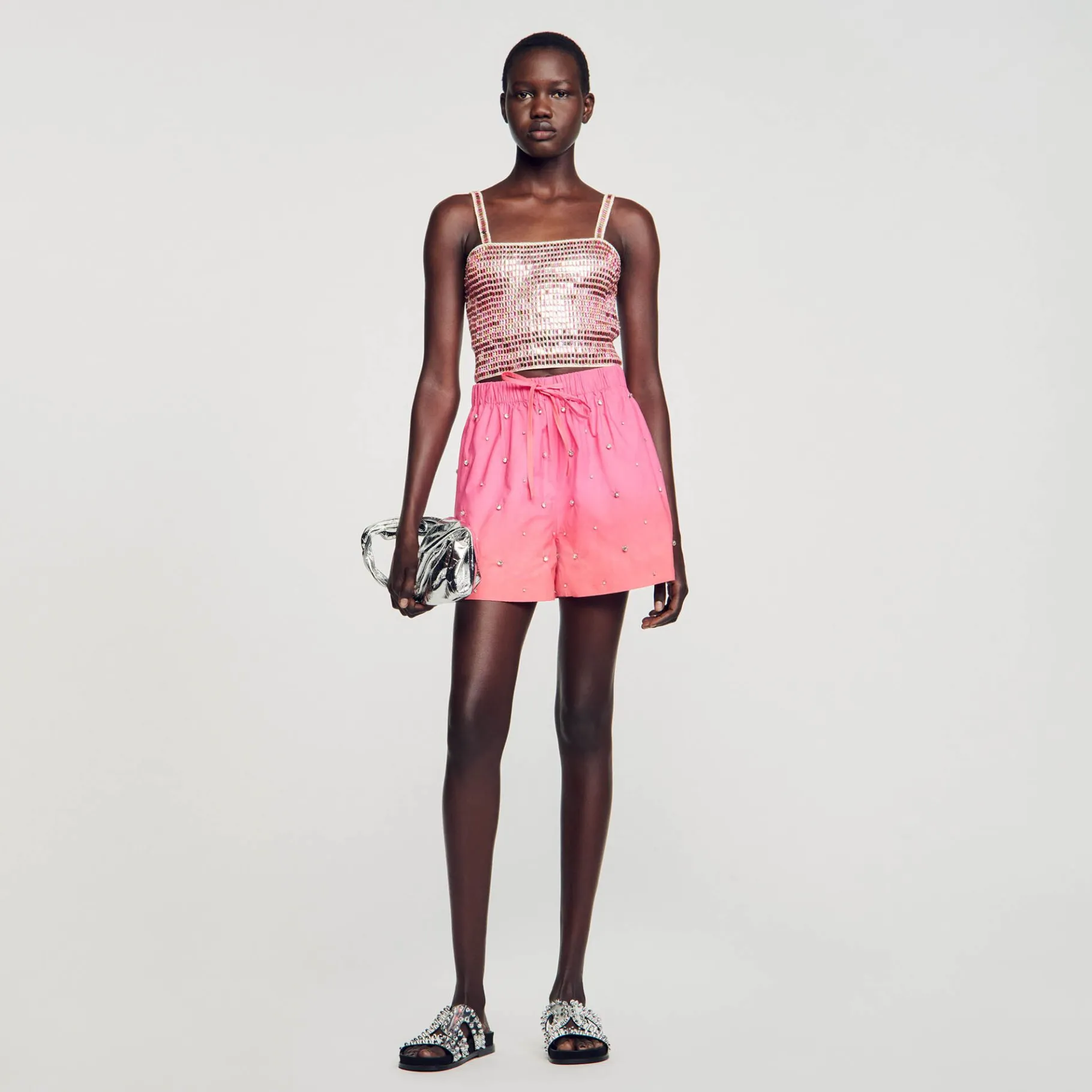 Sandro Paris Conjuntos-Shorts Com Strass