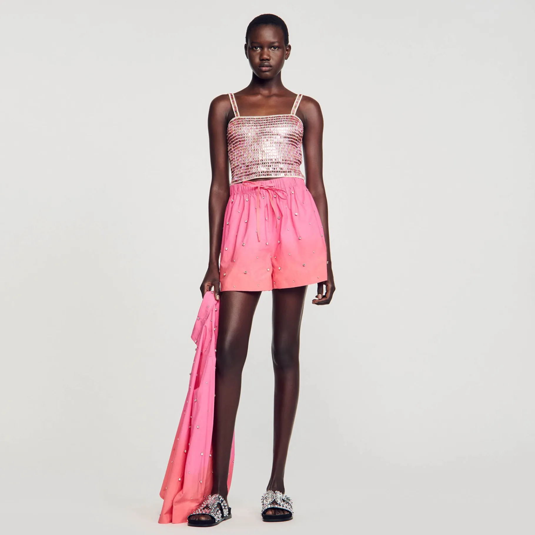 Sandro Paris Conjuntos-Shorts Com Strass