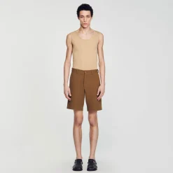 Sandro Paris Calças E Bermudas-Shorts De Algodao