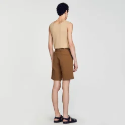 Sandro Paris Calças E Bermudas-Shorts De Algodao