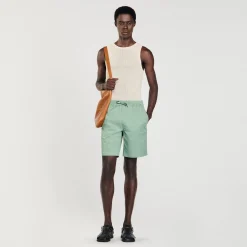 Sandro Paris Calças E Bermudas-Shorts De Algodao