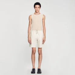 Sandro Paris Calças E Bermudas-Shorts De Algodao