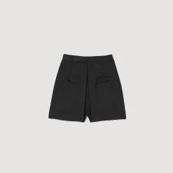 Sandro Paris Saias E Shorts-Shorts De Cintura Alta Com Botoes