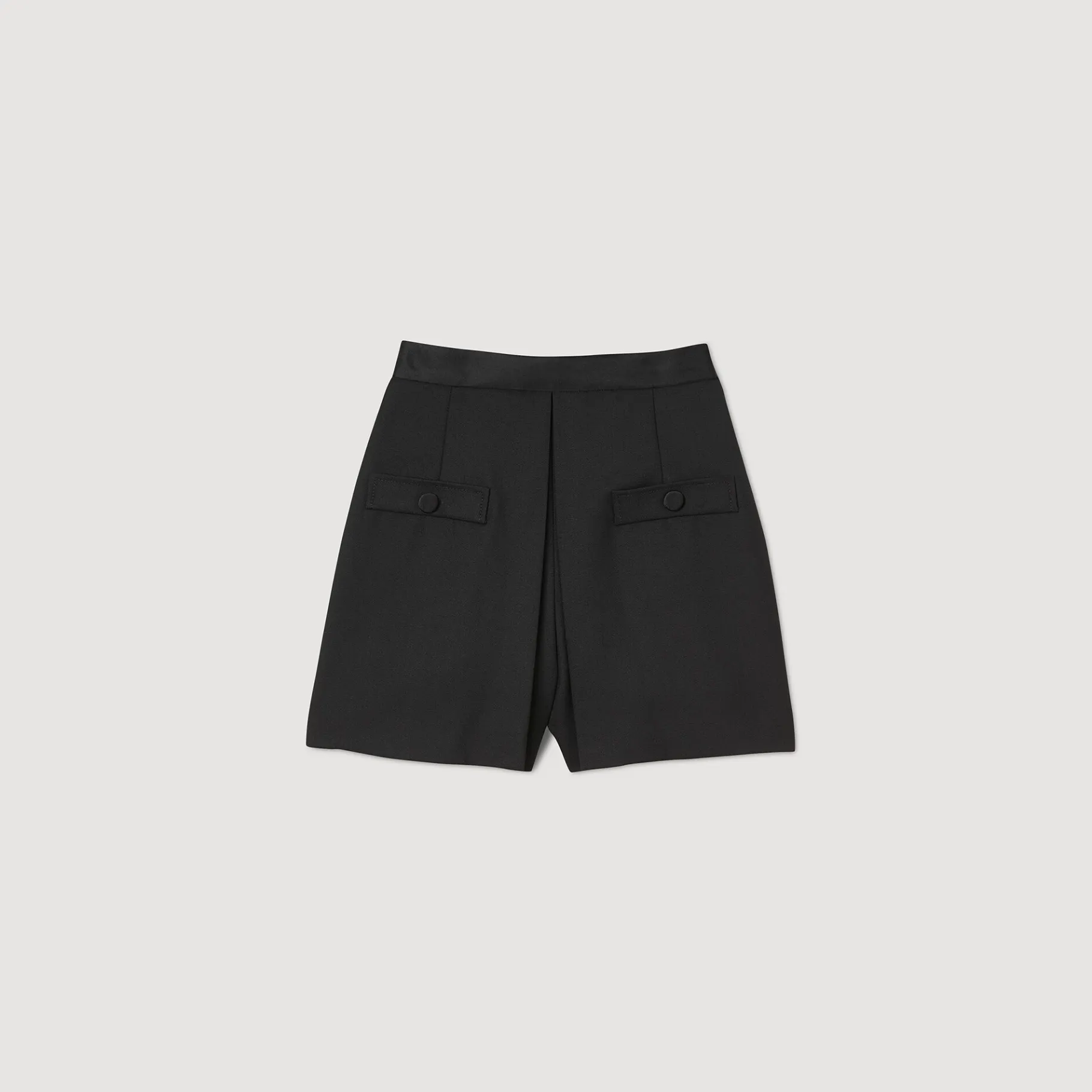 Sandro Paris Saias E Shorts-Shorts De Cintura Alta Com Botoes