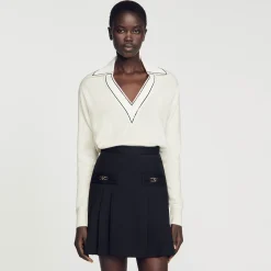 Sandro Paris Suéteres E Cardigans-Sueter Com Gola Polo