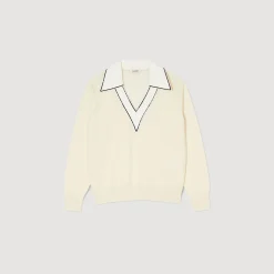 Sandro Paris Suéteres E Cardigans-Sueter Com Gola Polo