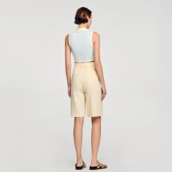 Sandro Paris Conjuntos-Sueter Cropped Listrado