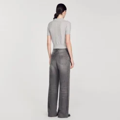 Sandro Paris Suéteres E Cardigans-Sueter Curto Tipo Polo