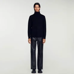 Sandro Paris Suéteres E Coletes-Sueter De Gola Alta De La E Caxemira