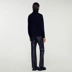 Sandro Paris Suéteres E Coletes-Sueter De Gola Alta De La E Caxemira