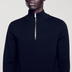 Sandro Paris Suéteres E Coletes-Sueter De La Com Ziper