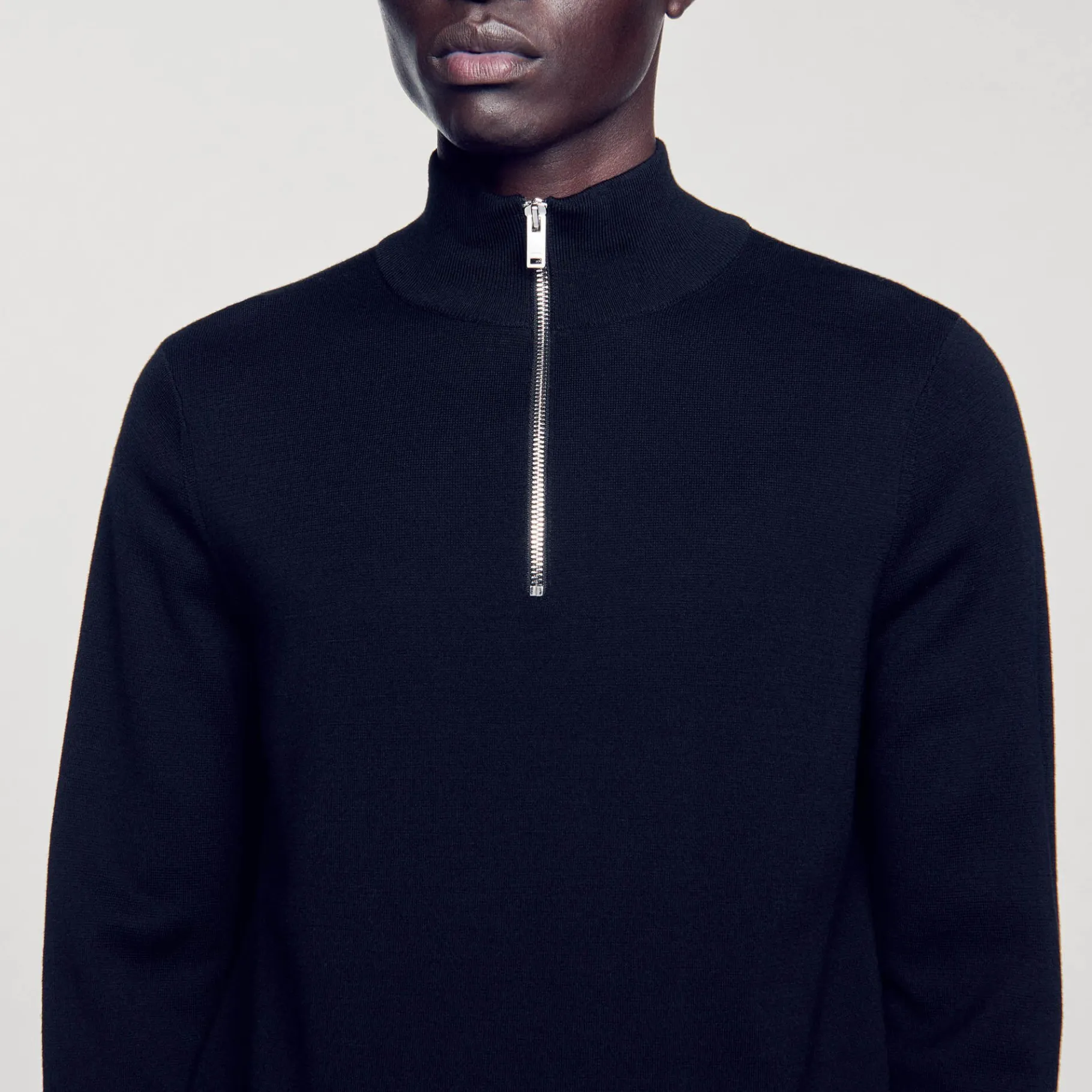 Sandro Paris Suéteres E Coletes-Sueter De La Com Ziper