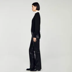 Sandro Paris Suéteres E Cardigans-Sueter De Malha Com Gola Alta