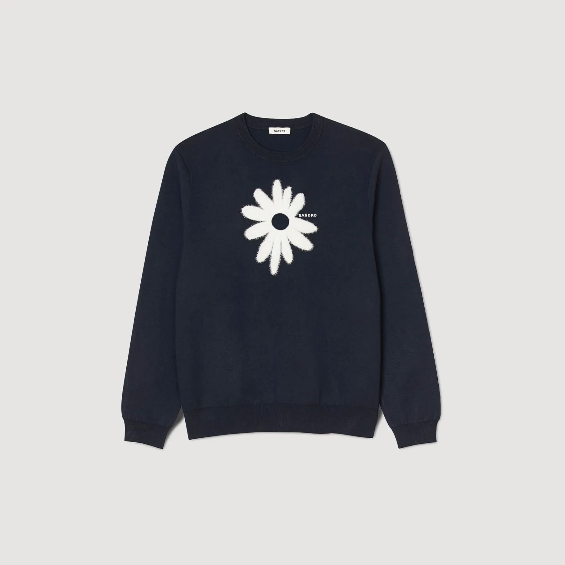 Sandro Paris Suéteres E Coletes-Sueter Jacquard Com Flor