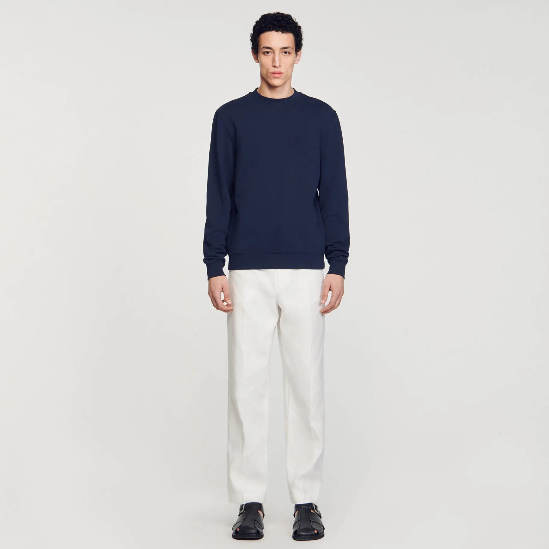 Sandro Paris Moletons E Jogging-Sweatshirt De Algodao Com Flor