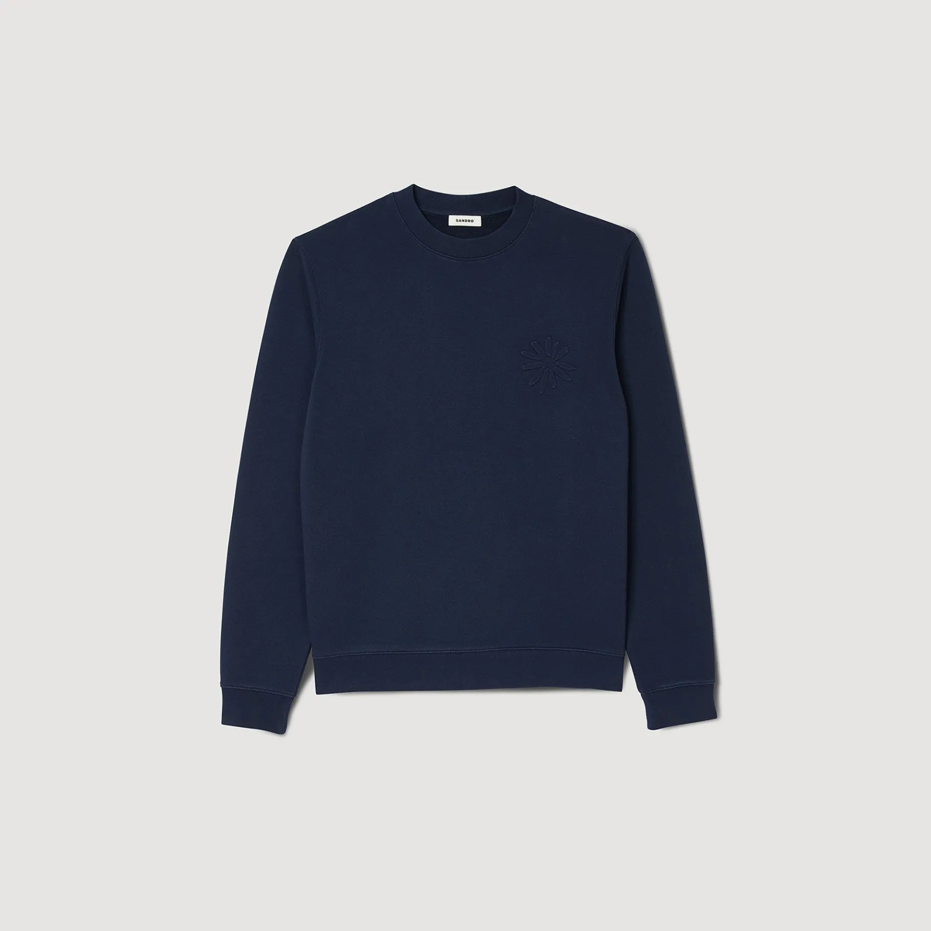 Sandro Paris Moletons E Jogging-Sweatshirt De Algodao Com Flor