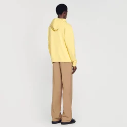 Sandro Paris Moletons E Jogging-Sweatshirt Masculina De Algodao Organico Bordado