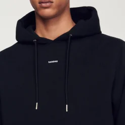 Sandro Paris Moletons E Jogging-Sweatshirt Masculina De Algodao Organico Bordado