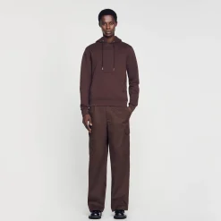 Sandro Paris Moletons E Jogging-Sweatshirt Masculina De Algodao Organico Bordado