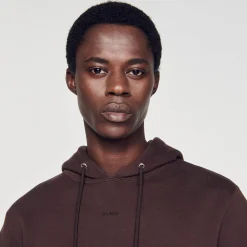 Sandro Paris Moletons E Jogging-Sweatshirt Masculina De Algodao Organico Bordado