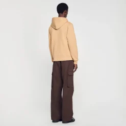 Sandro Paris Moletons E Jogging-Sweatshirt Masculina De Algodao Organico Bordado