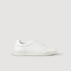 Sandro Paris Esportes-Tenis Quadrado De Couro Com Relevo Cruzado