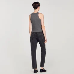 Sandro Paris Camisetas-Top Com Cavas Americanas