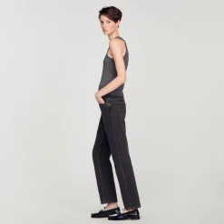 Sandro Paris Camisetas-Top Com Cavas Americanas