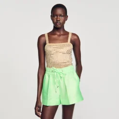 Sandro Paris Suéteres E Cardigans-Top Com Strass