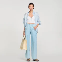 Sandro Paris Suéteres E Cardigans-Top De Croche