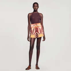 Sandro Paris Suéteres E Cardigans-Top De Malha Com Strass