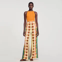 Sandro Paris Suéteres E Cardigans-Top De Malha Com Strass