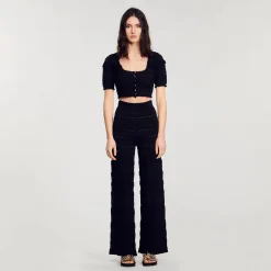 Sandro Paris Conjuntos-Top De Malha Recortada