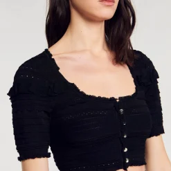 Sandro Paris Conjuntos-Top De Malha Recortada